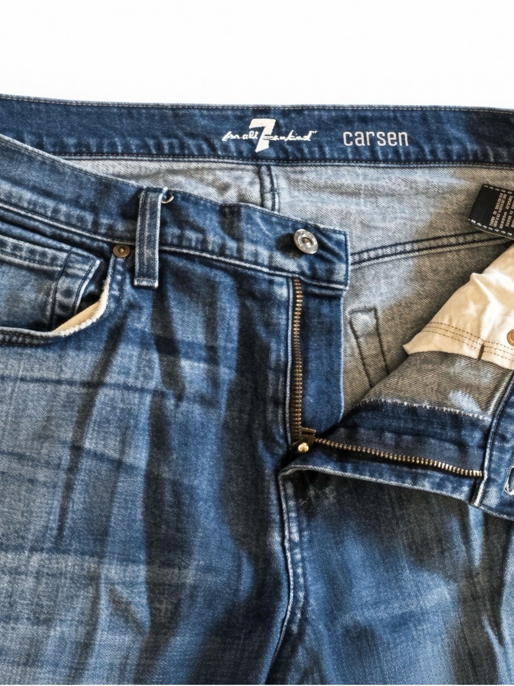 7 For All Mankind Men’s Blue Bootcut Jeans